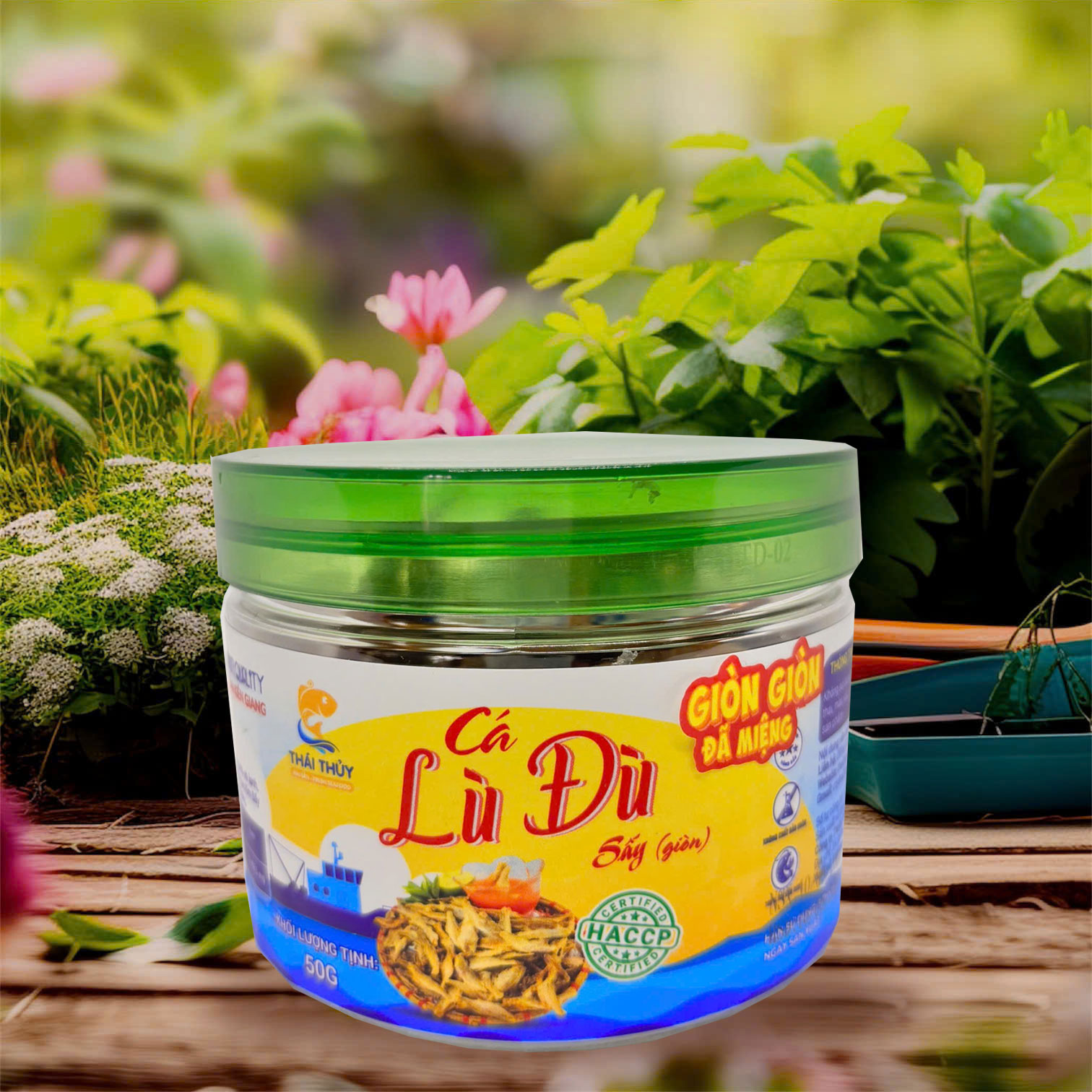 Cá đù sấy giòn hộp 50g